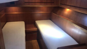 The Soto 62' is designed for exceptional speed in light winds. The Interrior of the boat